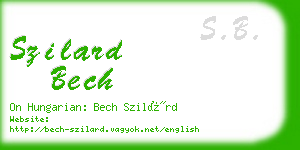 szilard bech business card